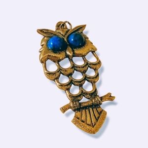 Vintage Silver Plated Owl Pendant